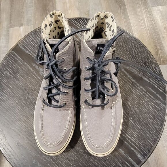 SPERRY TOP-SIDER CORDUROY ZIPPER ANKLE BOOT CANVAS size 7 - Picture 2 of 7